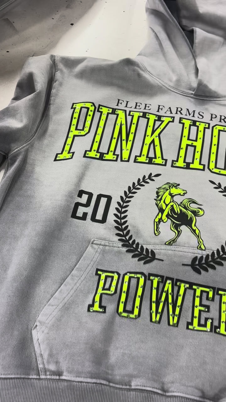 Black & White | Pink Horse Power Hoodie